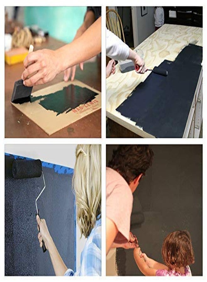 Rainbow Chalk Markers Limited طلاء سبورة طباشيرية - يُدهن بالفرشاة على الخشب، المعدن، الزجاج، الجدران، ألواح الجبس، اللافتات، الإطارات، أو أي سطح آخر. يُستخدم مع قلم طباشير قابل للمسح الرطب، غير سام - لمسة نهائية غير لامعة [أسود] - (33.8 أونصة تغطي 129 قدمًا مربعًا) - Image 5